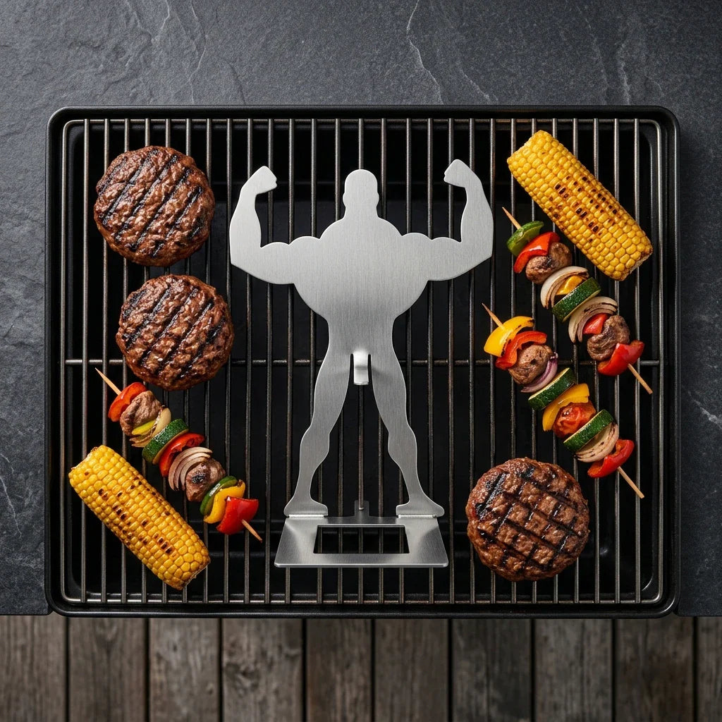 GrillGains: Flex Your BBQ Muscles & Grill with Glee!