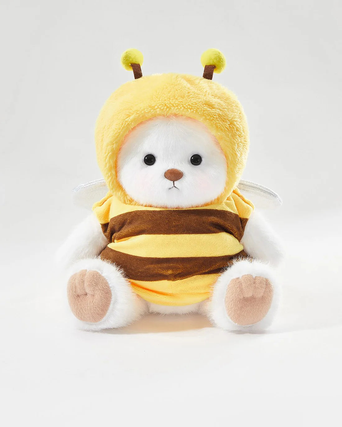 White Long Hair Bear & Honey Bee Set