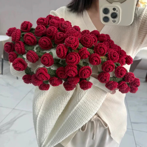 Hand-woven eternal floral blanket