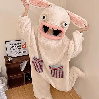 Funny Monster Pajama Robe | Viral Weird Cozy Gift for Adults