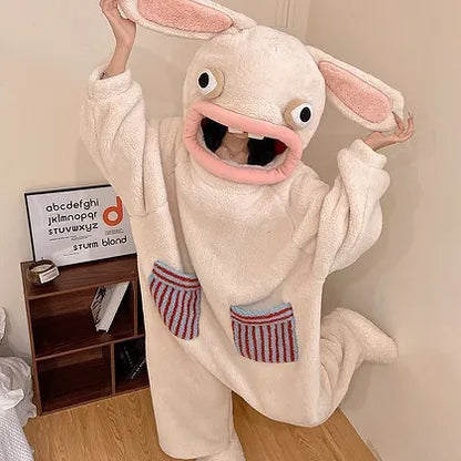 Funny Monster Pajama Robe | Viral Weird Cozy Gift for Adults