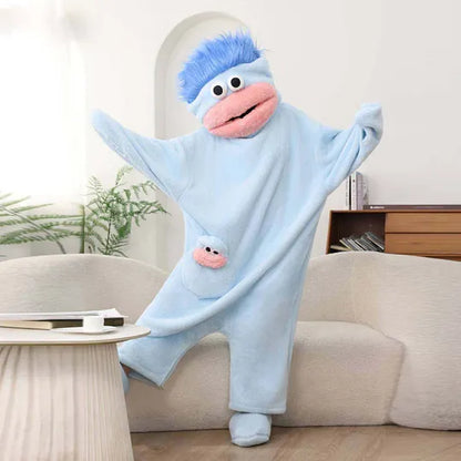 Funny Monster Pajama Robe | Viral Weird Cozy Gift for Adults