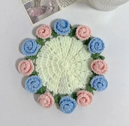 Handmade Crochet Flower Coaster