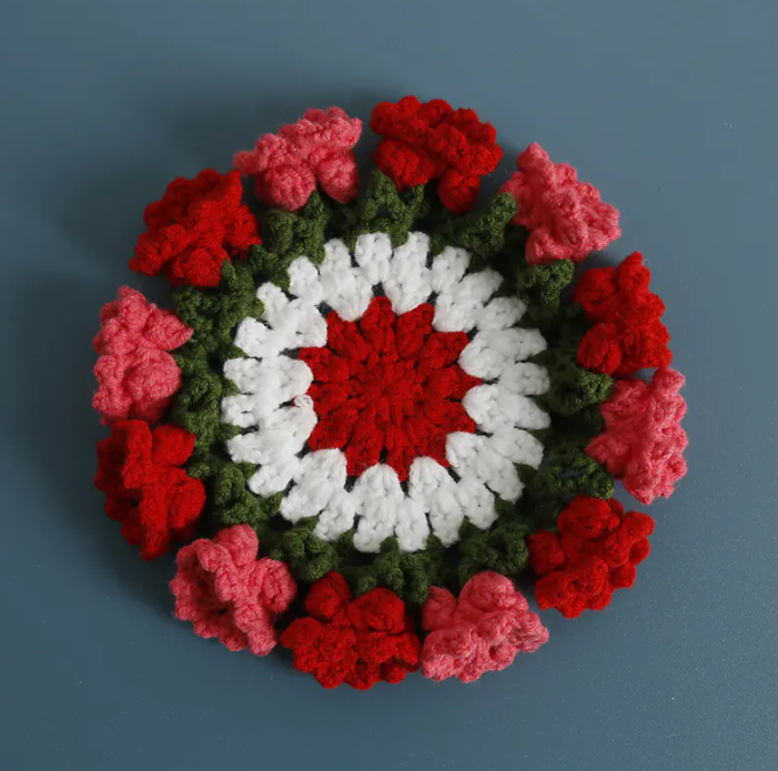 Handmade Crochet Flower Coaster