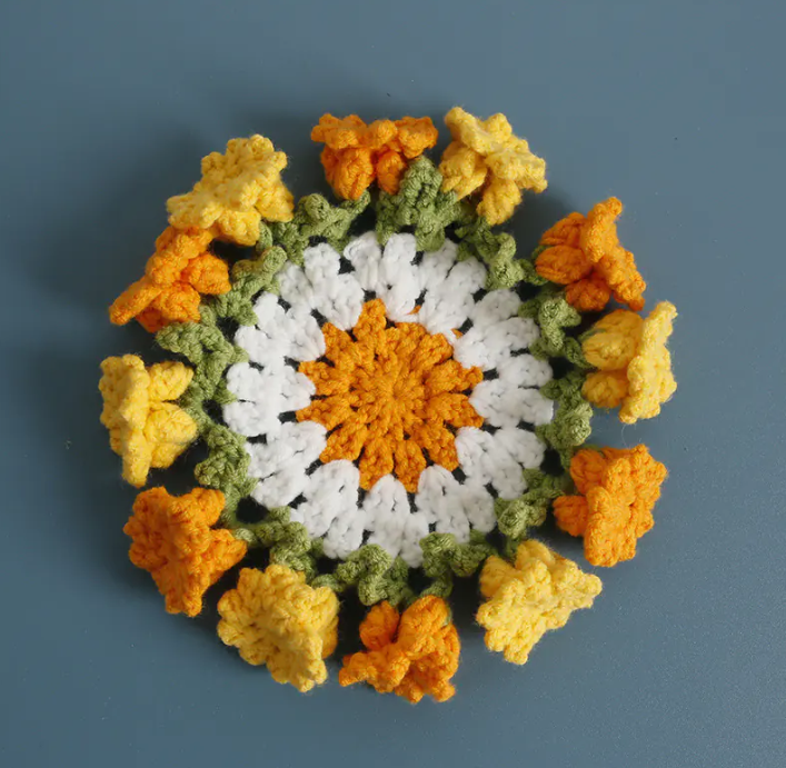Handmade Crochet Flower Coaster