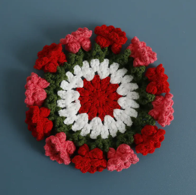 Handmade Crochet Flower Coaster