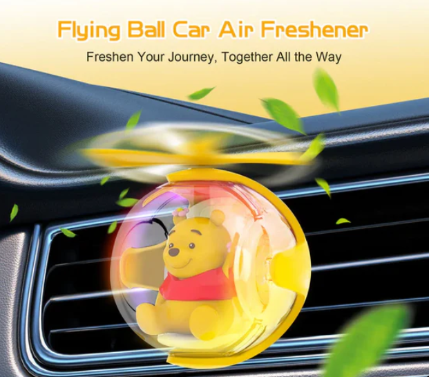 Winnie the Pooh Flying Ball Car Air Freshener With LED Light