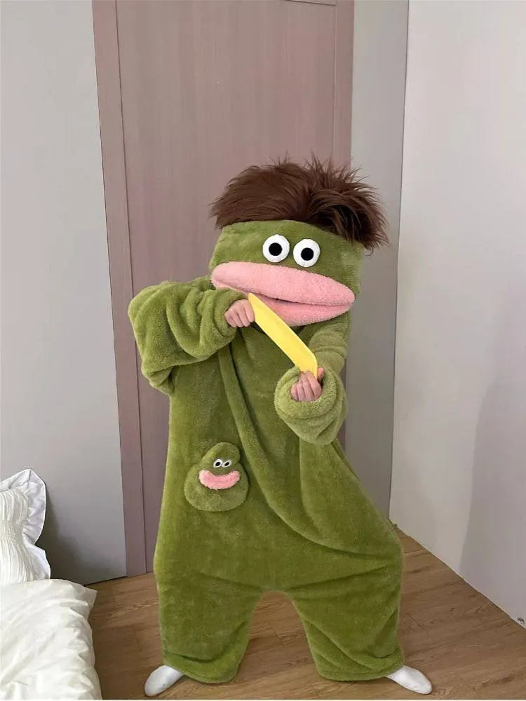 Funny Monster Pajama Robe | Viral Weird Cozy Gift for Adults